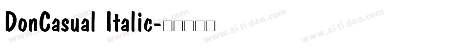 DonCasual Italic字体转换